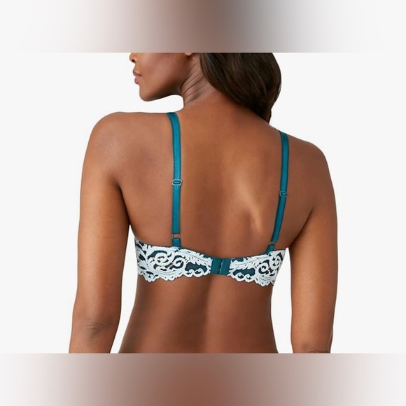 Wacoal Instant Icon Underwire Bra in Deep Teal Blue/Glass - Picture 3 of 5